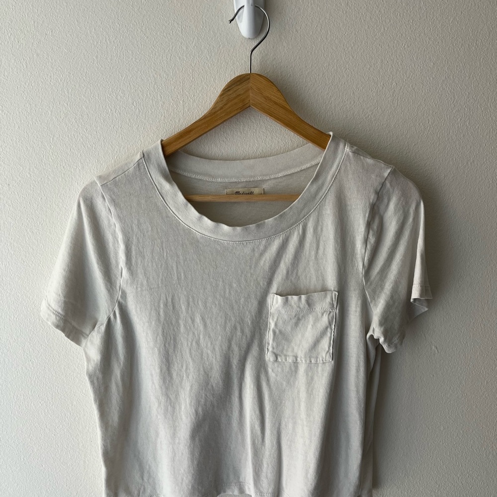 White Madewell Pocket Crop Tee